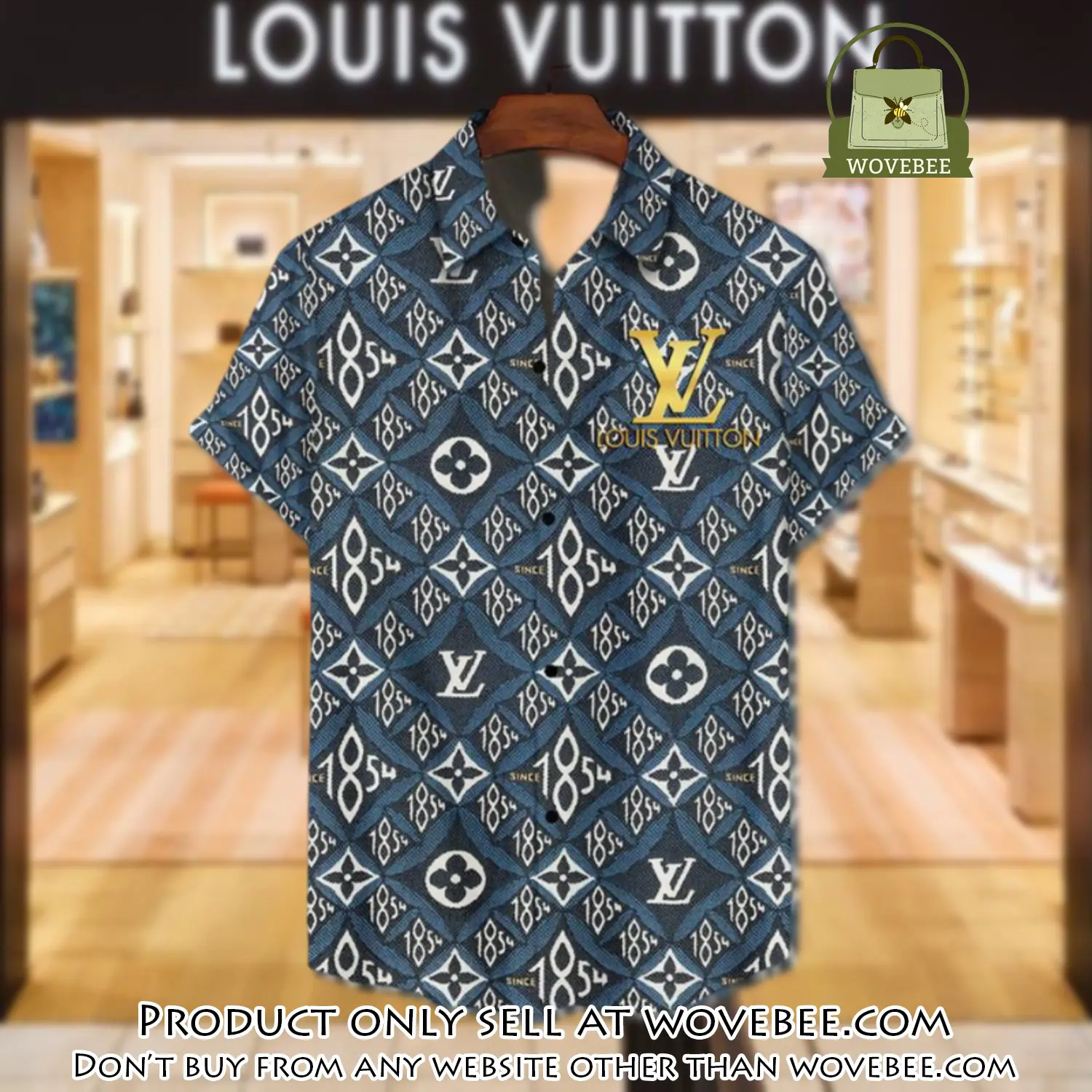 Lv louis vuitton luxury hawaiian shirt & short set lhs1194 wvb5253620